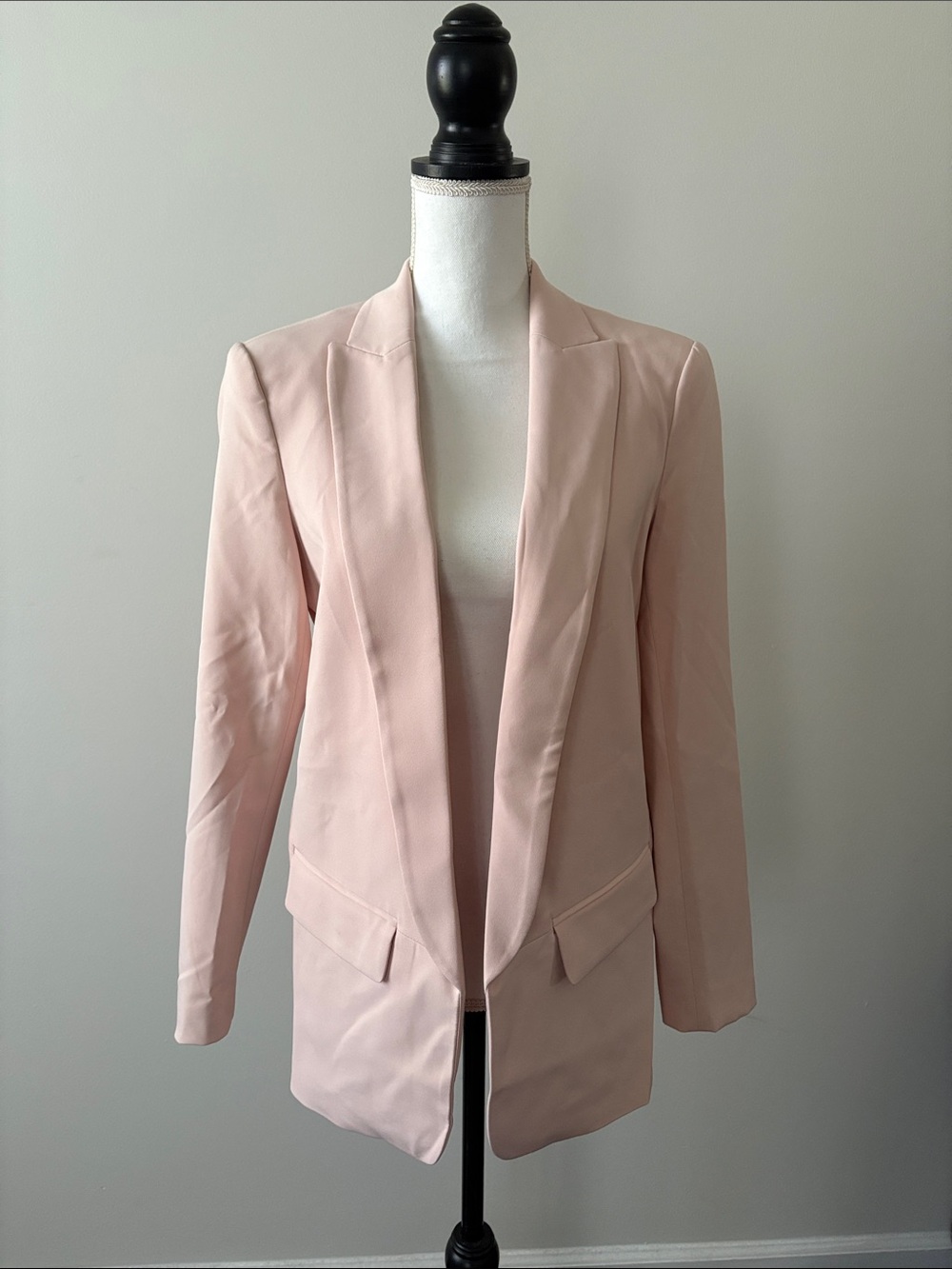 White House Black Market Soft Pink Open-Front Blazer
